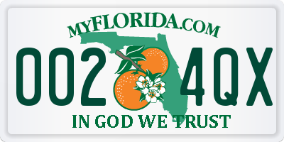 FL license plate 0024QX