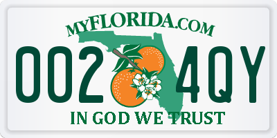 FL license plate 0024QY