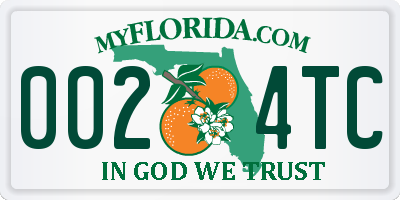 FL license plate 0024TC