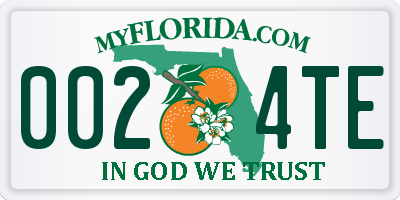 FL license plate 0024TE