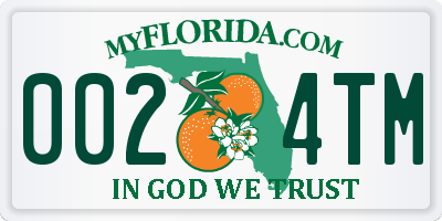 FL license plate 0024TM