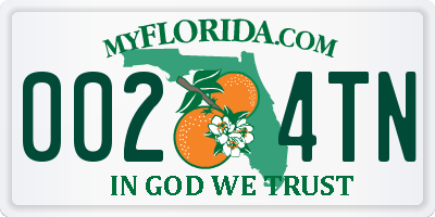 FL license plate 0024TN