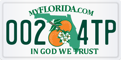 FL license plate 0024TP