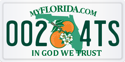 FL license plate 0024TS