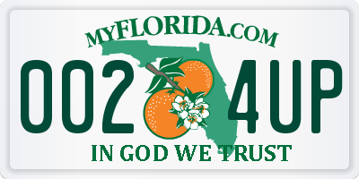 FL license plate 0024UP