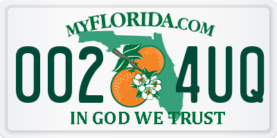 FL license plate 0024UQ