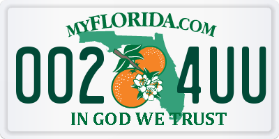 FL license plate 0024UU