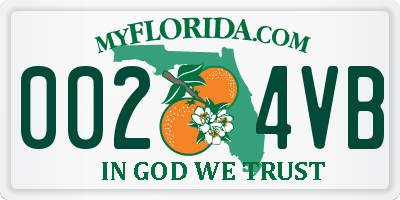 FL license plate 0024VB