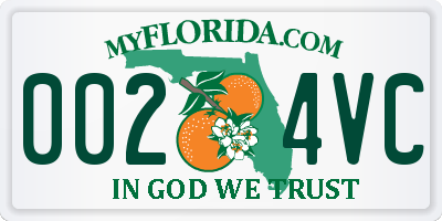 FL license plate 0024VC