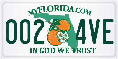FL license plate 0024VE
