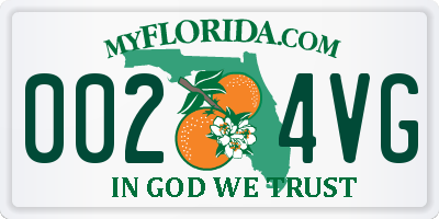FL license plate 0024VG