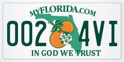 FL license plate 0024VI