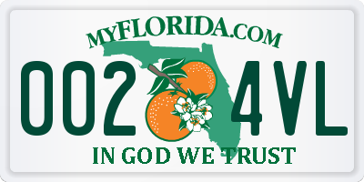 FL license plate 0024VL