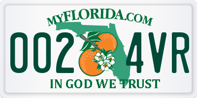 FL license plate 0024VR