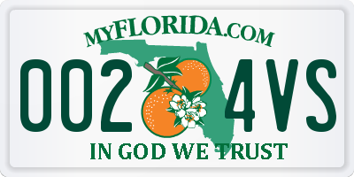 FL license plate 0024VS