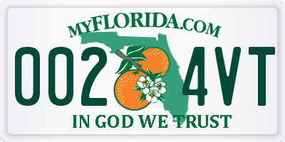 FL license plate 0024VT
