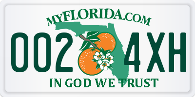 FL license plate 0024XH