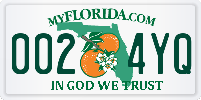 FL license plate 0024YQ