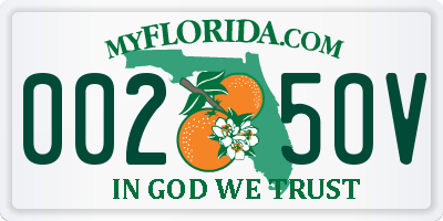 FL license plate 0025OV