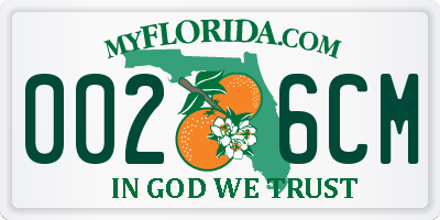 FL license plate 0026CM