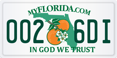 FL license plate 0026DI