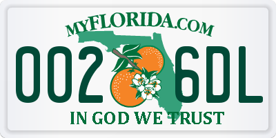 FL license plate 0026DL