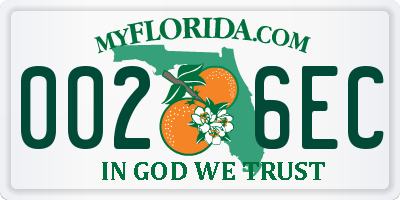 FL license plate 0026EC