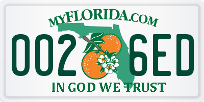 FL license plate 0026ED