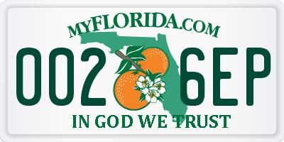 FL license plate 0026EP