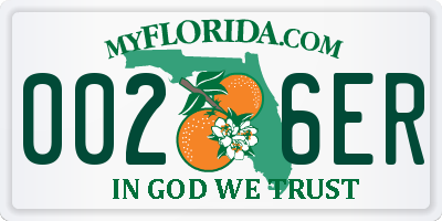FL license plate 0026ER