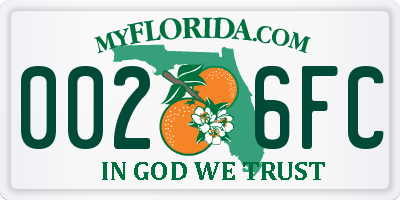 FL license plate 0026FC