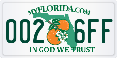 FL license plate 0026FF