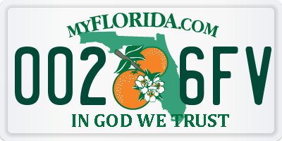 FL license plate 0026FV