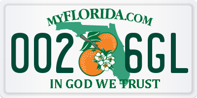 FL license plate 0026GL