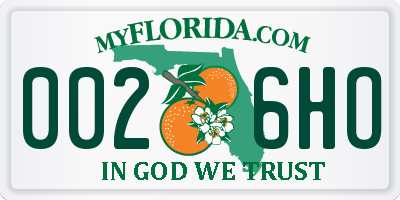 FL license plate 0026HO