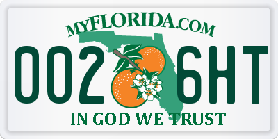 FL license plate 0026HT