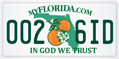 FL license plate 0026ID