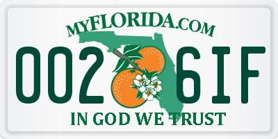 FL license plate 0026IF