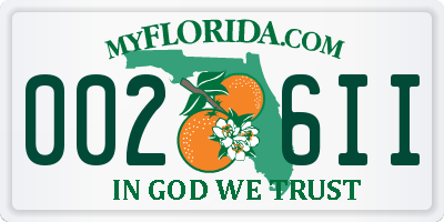 FL license plate 0026II