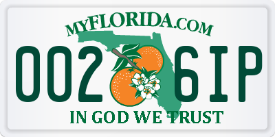 FL license plate 0026IP