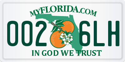 FL license plate 0026LH
