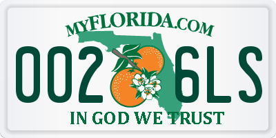 FL license plate 0026LS