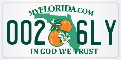 FL license plate 0026LY