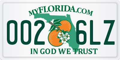 FL license plate 0026LZ