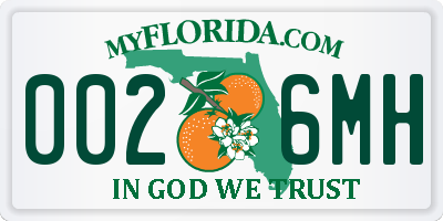 FL license plate 0026MH