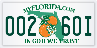 FL license plate 0026OI