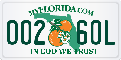 FL license plate 0026OL