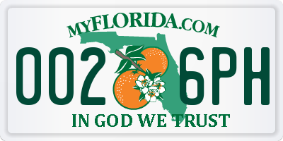 FL license plate 0026PH