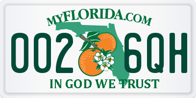 FL license plate 0026QH