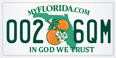 FL license plate 0026QM